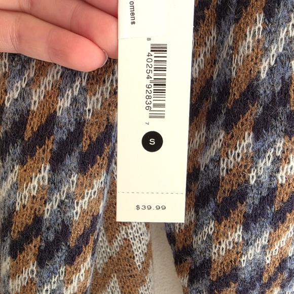 Aqua Womens Brown Chevron Button-Up Cardigan Sweater Cardigan Sz. Small - Picture 5 of 5